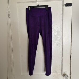 Victorias secret metallic purple leggings, small